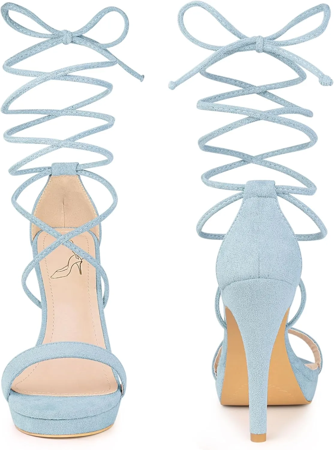 Perphy Platform Stiletto Heels Lace Up Sandals for Women