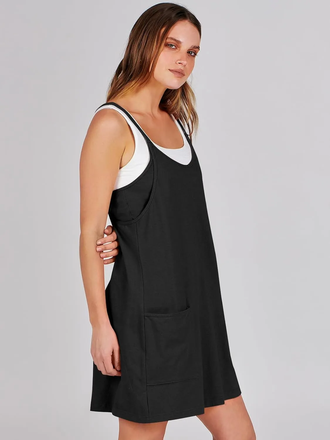 Prinbara Women Athletic Tennis Dress Summer Workout Sports Mini Romper Dress Built in Shapewear Shorts Sundress 2025 Outfits