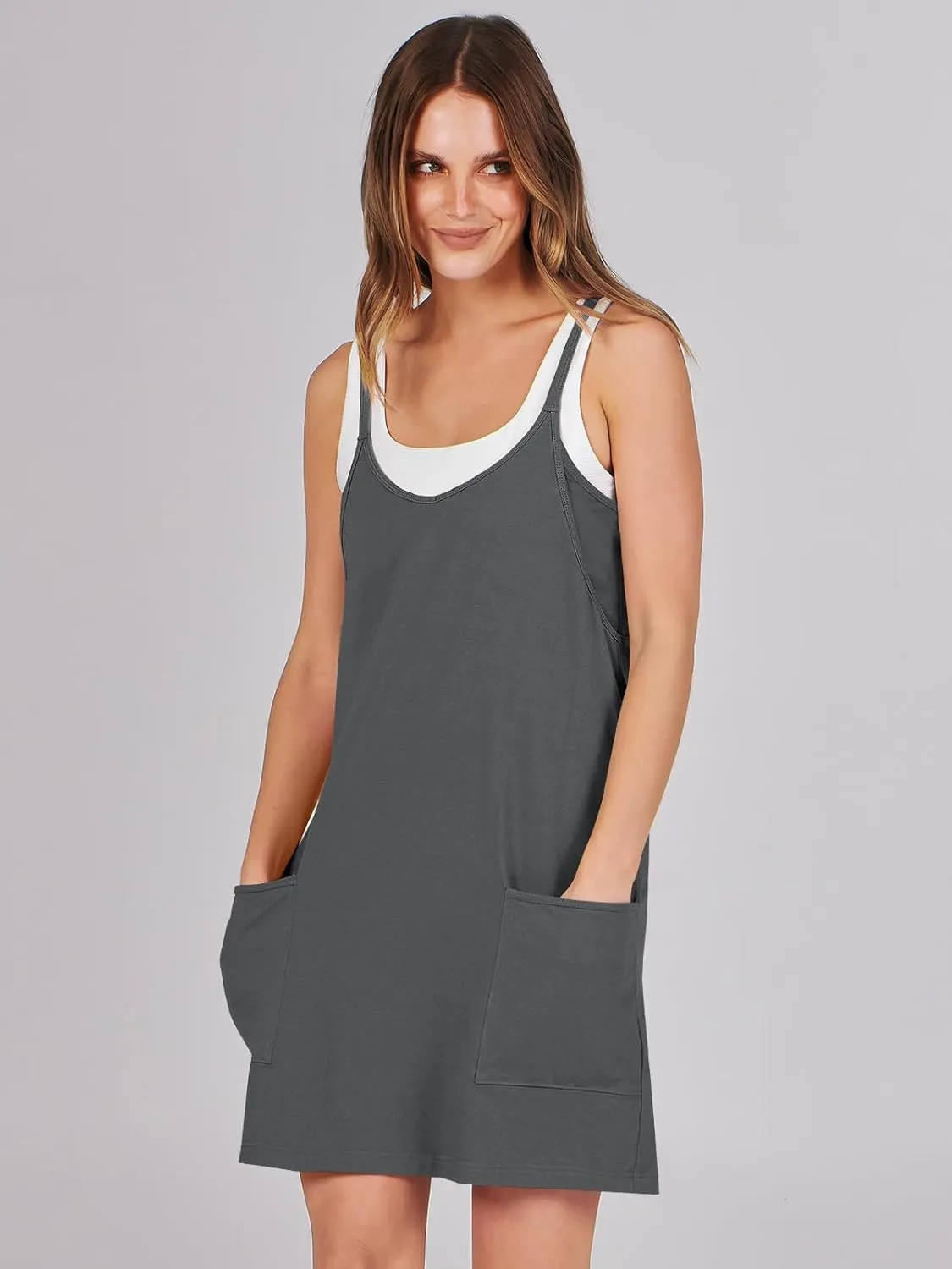 Prinbara Women Athletic Tennis Dress Summer Workout Sports Mini Romper Dress Built in Shapewear Shorts Sundress 2025 Outfits
