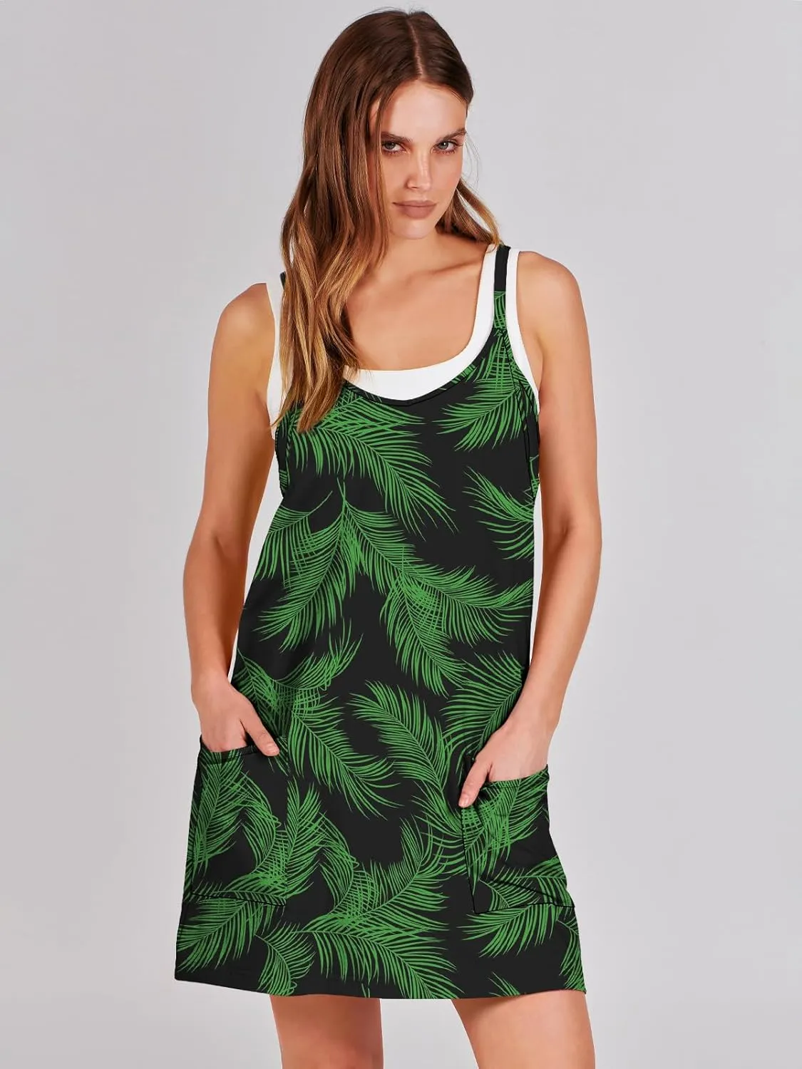 Prinbara Women Athletic Tennis Dress Summer Workout Sports Mini Romper Dress Built in Shapewear Shorts Sundress 2025 Outfits
