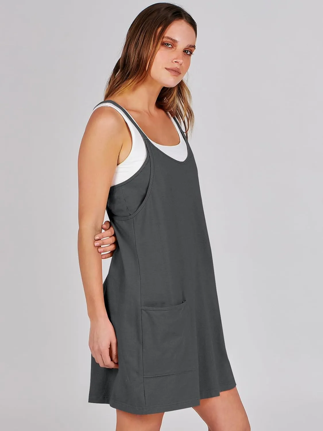 Prinbara Women Athletic Tennis Dress Summer Workout Sports Mini Romper Dress Built in Shapewear Shorts Sundress 2025 Outfits