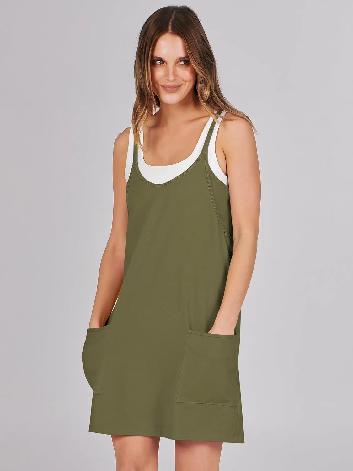Prinbara Women Athletic Tennis Dress Summer Workout Sports Mini Romper Dress Built in Shapewear Shorts Sundress 2025 Outfits