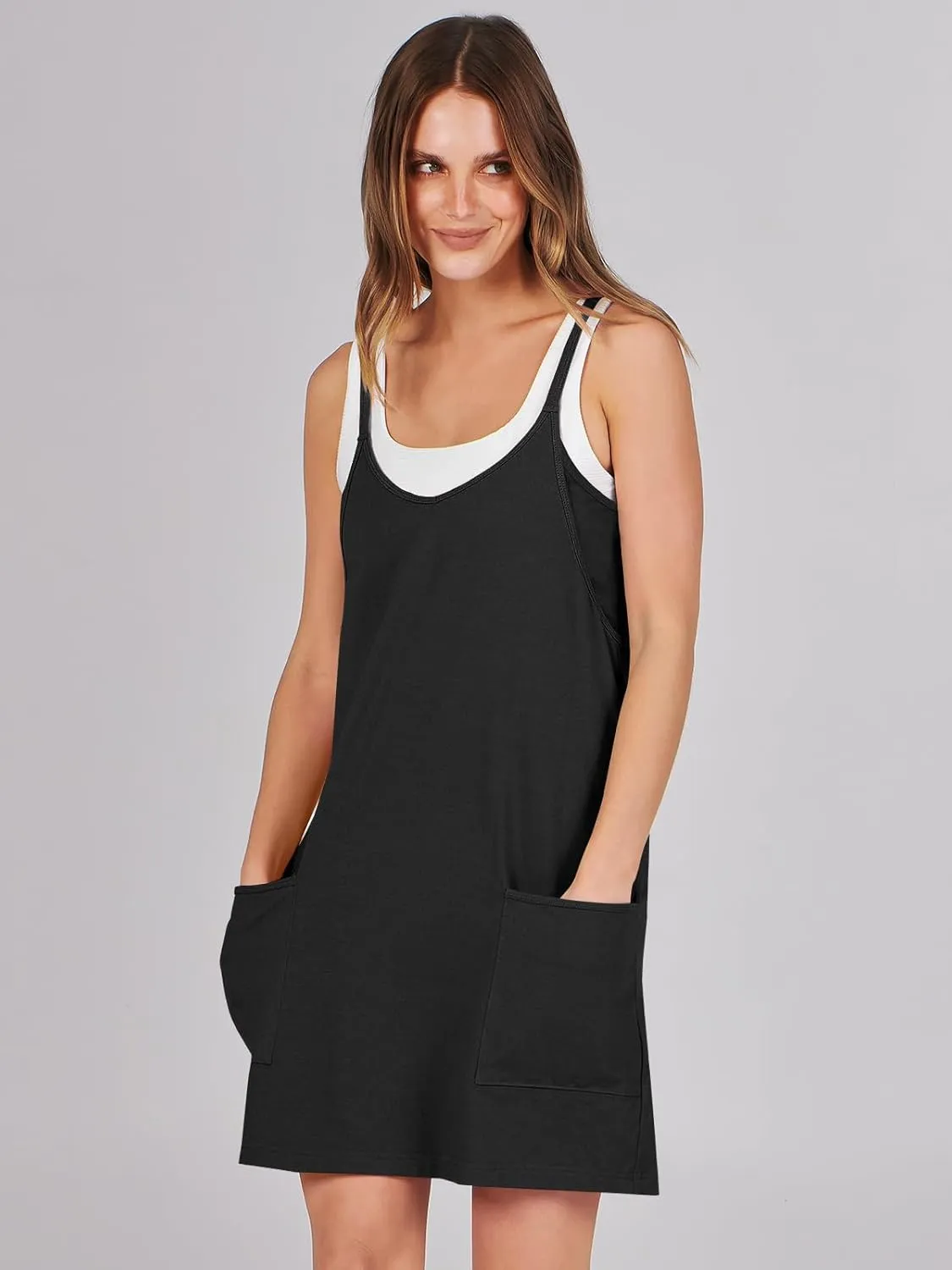 Prinbara Women Athletic Tennis Dress Summer Workout Sports Mini Romper Dress Built in Shapewear Shorts Sundress 2025 Outfits
