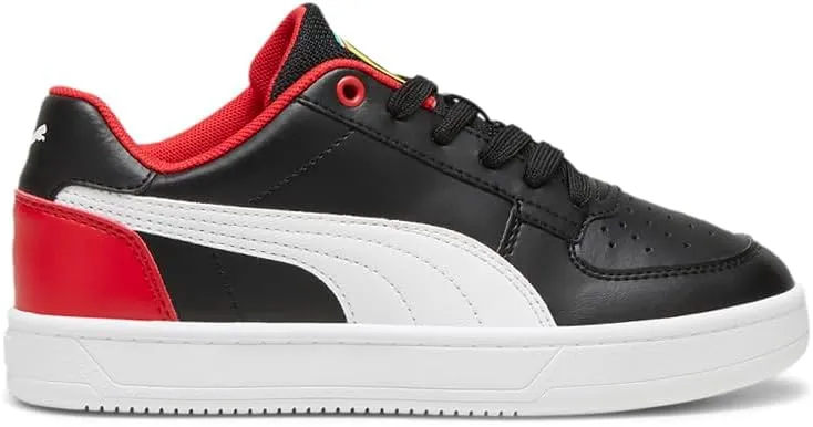 PUMA Kids Boys Scuderia Ferrari Caven 2.0 Lace Up Sneakers Shoes Casual - Black, Red - Size 5.5 M