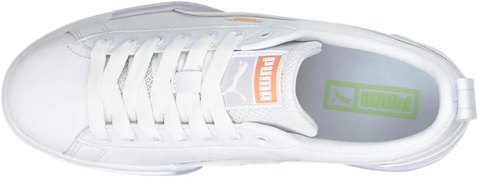 Puma Womens Mayze Mis Platform Lace Up Sneakers Shoes Casual - Green, Purple, White