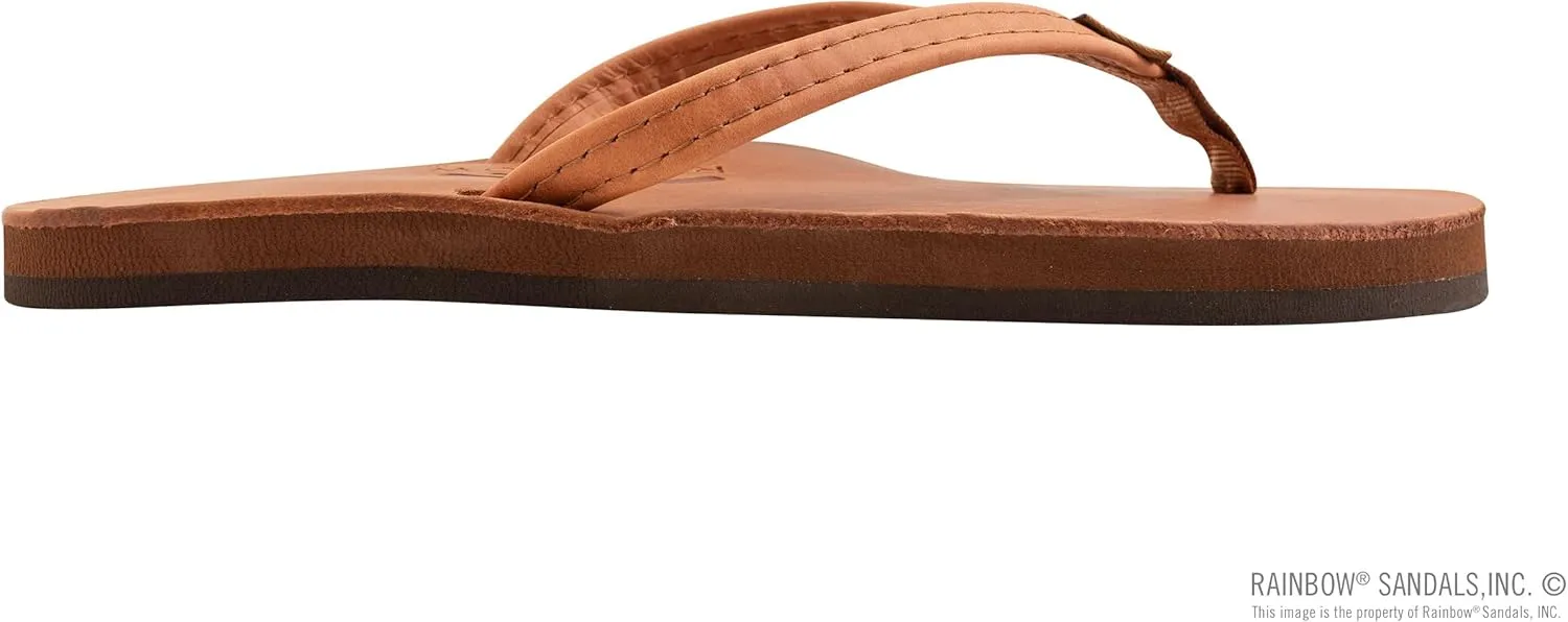 Rainbow Sandals Ladies Luxury Leather - Single Layer Arch Support With 1/2" Narrow Strap
