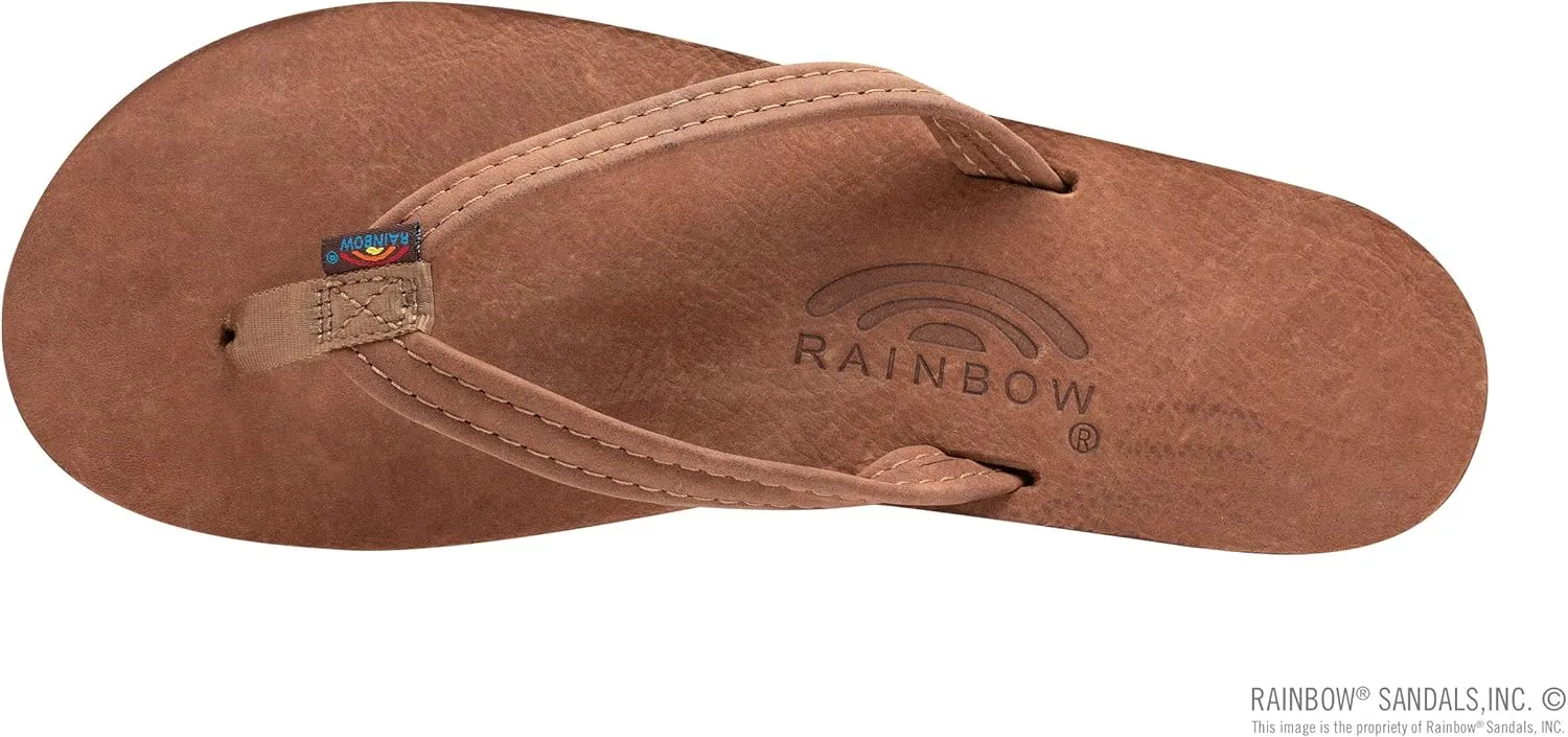 Rainbow Sandals Ladies Luxury Leather - Single Layer Arch Support With 1/2" Narrow Strap