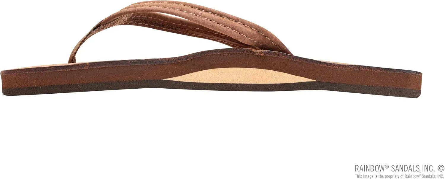 Rainbow Sandals Ladies Luxury Leather - Single Layer Arch Support With 1/2" Narrow Strap
