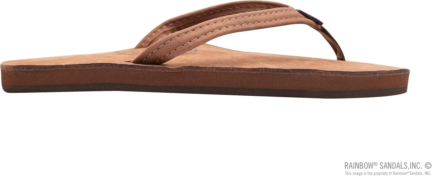 Rainbow Sandals Ladies Luxury Leather - Single Layer Arch Support With 1/2" Narrow Strap
