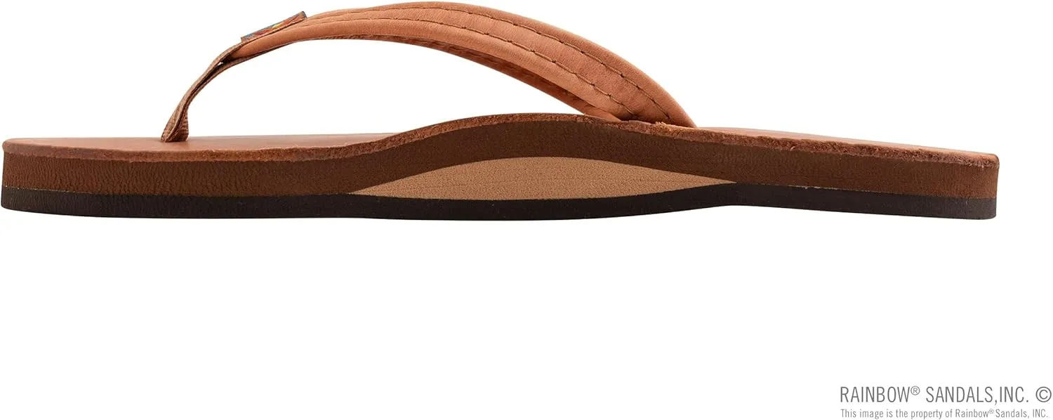Rainbow Sandals Ladies Luxury Leather - Single Layer Arch Support With 1/2" Narrow Strap