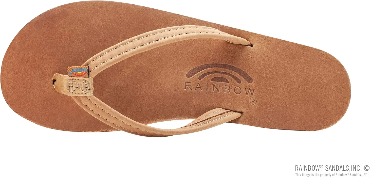 Rainbow Sandals Ladies Luxury Leather - Single Layer Arch Support With 1/2" Narrow Strap