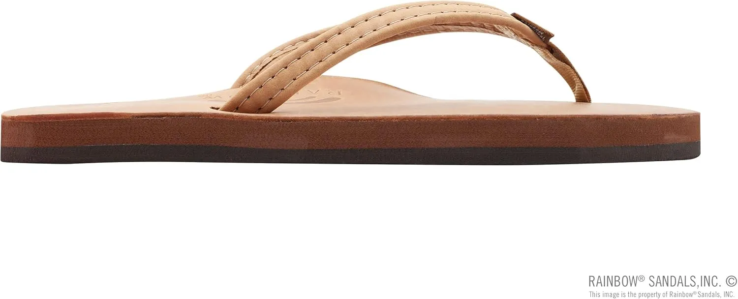 Rainbow Sandals Ladies Luxury Leather - Single Layer Arch Support With 1/2" Narrow Strap