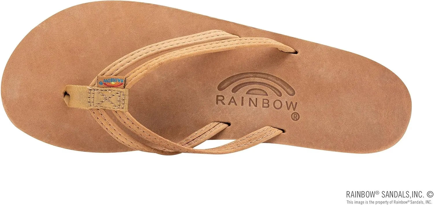 Rainbow Sandals Ladies The Sand Piper Luxury Leather - Single Layer Arch w/Double Narrow 1/3" Strap