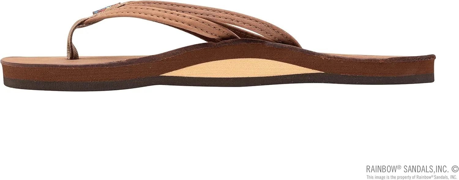 Rainbow Sandals Ladies The Sand Piper Luxury Leather - Single Layer Arch w/Double Narrow 1/3" Strap