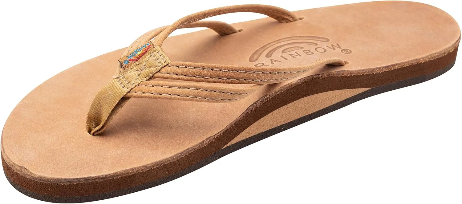 Rainbow Sandals Ladies The Sand Piper Luxury Leather - Single Layer Arch w/Double Narrow 1/3" Strap