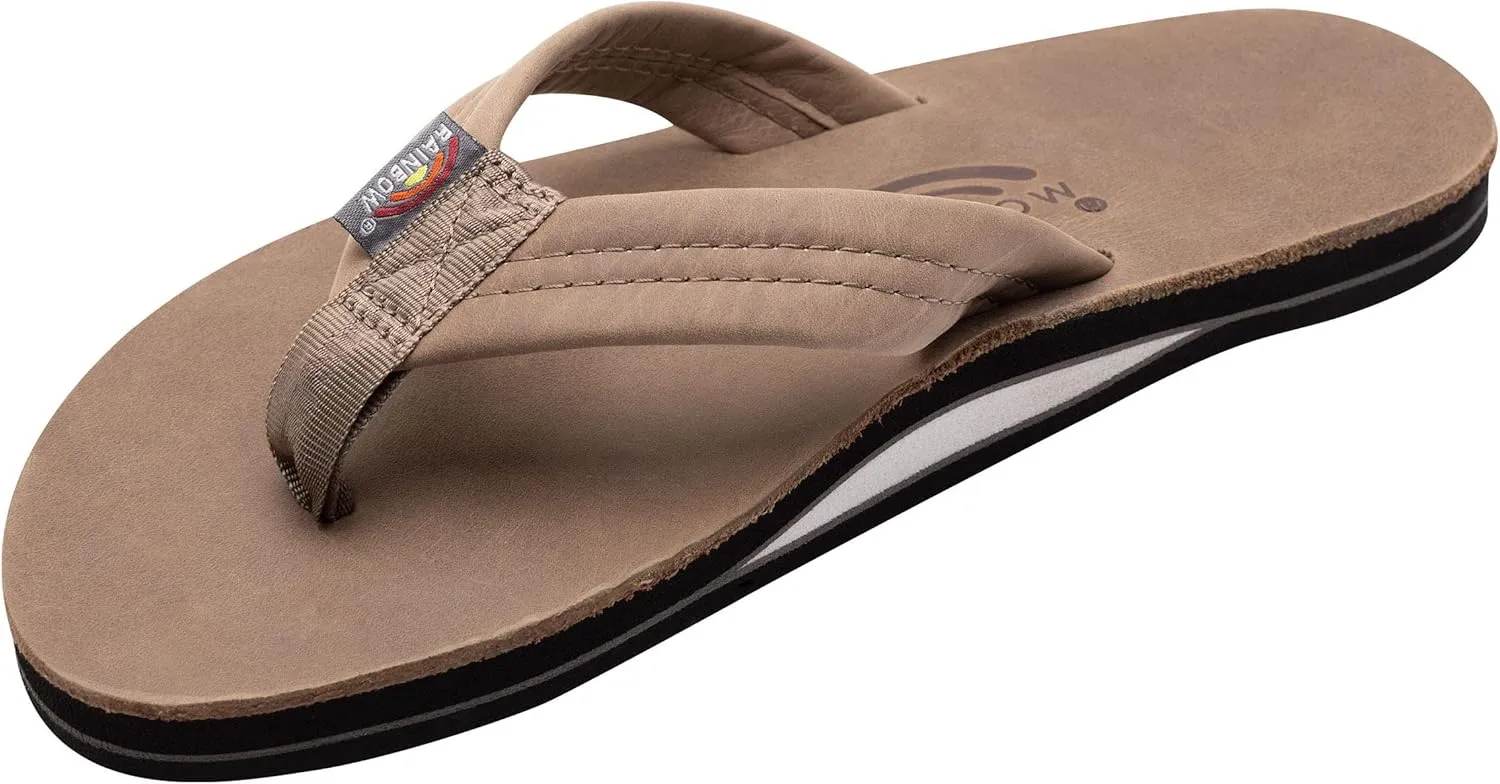 Rainbow Sandals Mens Luxury Leather - Single Layer Arch Support