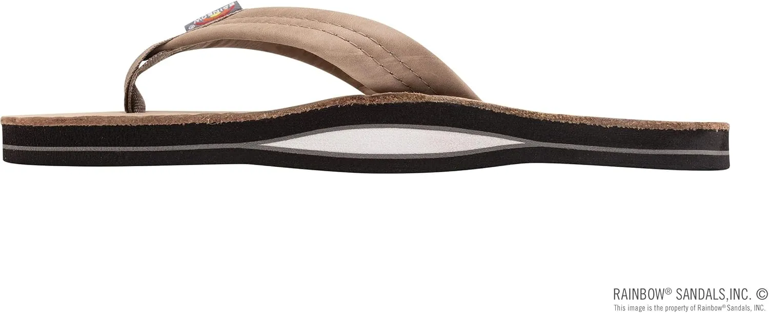 Rainbow Sandals Mens Luxury Leather - Single Layer Arch Support