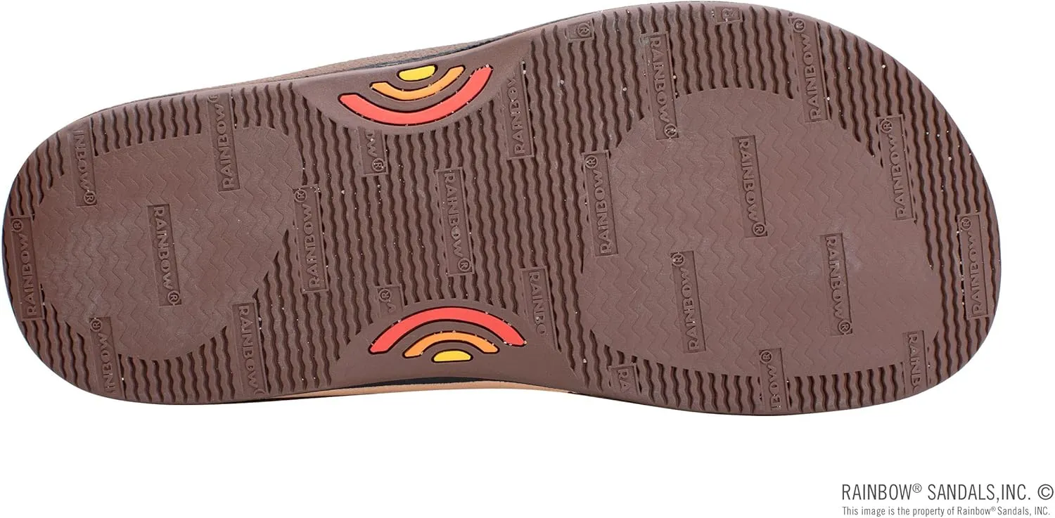 Rainbow Sandals Men's Navigator Premier Leather Orthopedic Foot Bed w/Tapered Strap