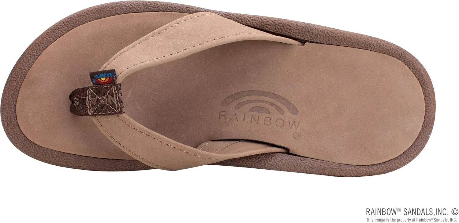 Rainbow Sandals Men's Navigator Premier Leather Orthopedic Foot Bed w/Tapered Strap