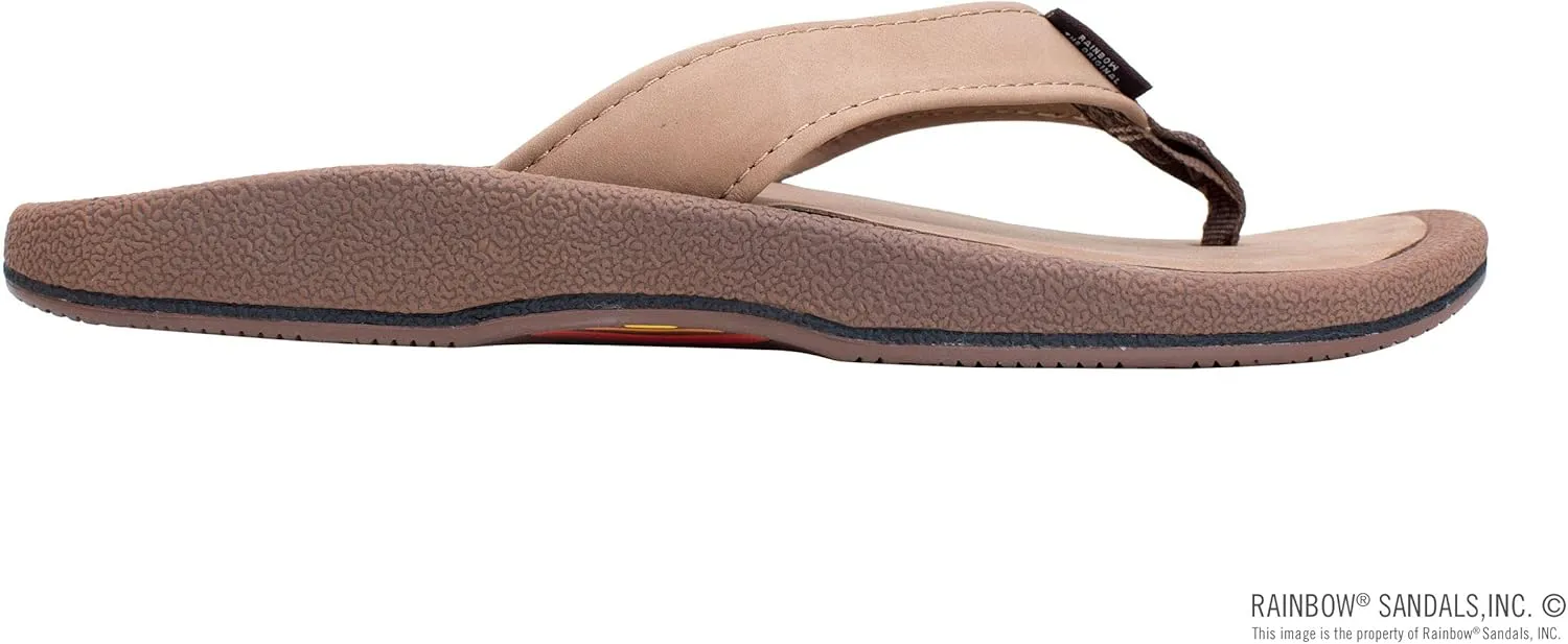 Rainbow Sandals Men's Navigator Premier Leather Orthopedic Foot Bed w/Tapered Strap