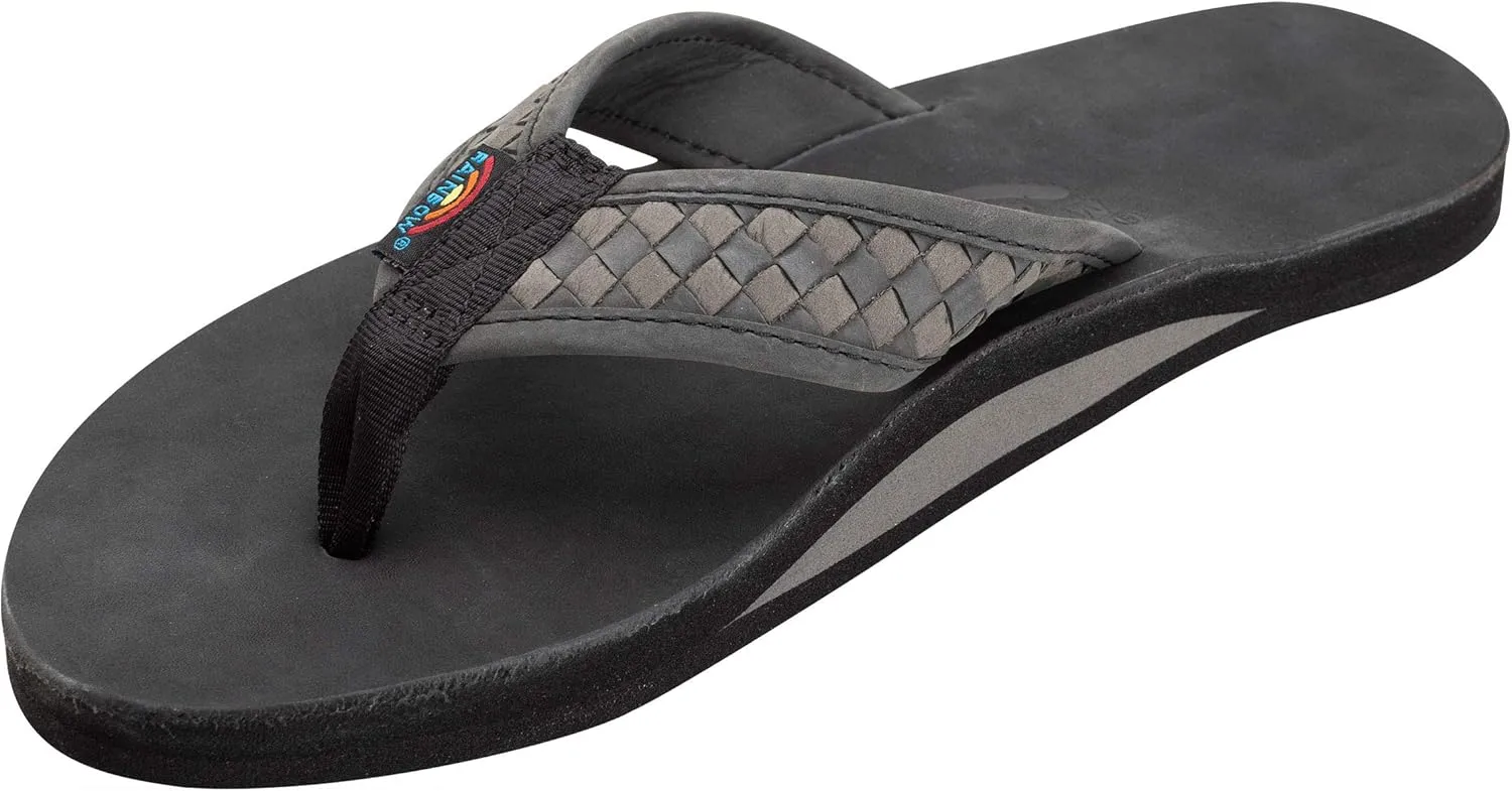 Rainbow Sandals Mens The Bentley Luxury Leather - Single Layer Arch Hand Woven Strap