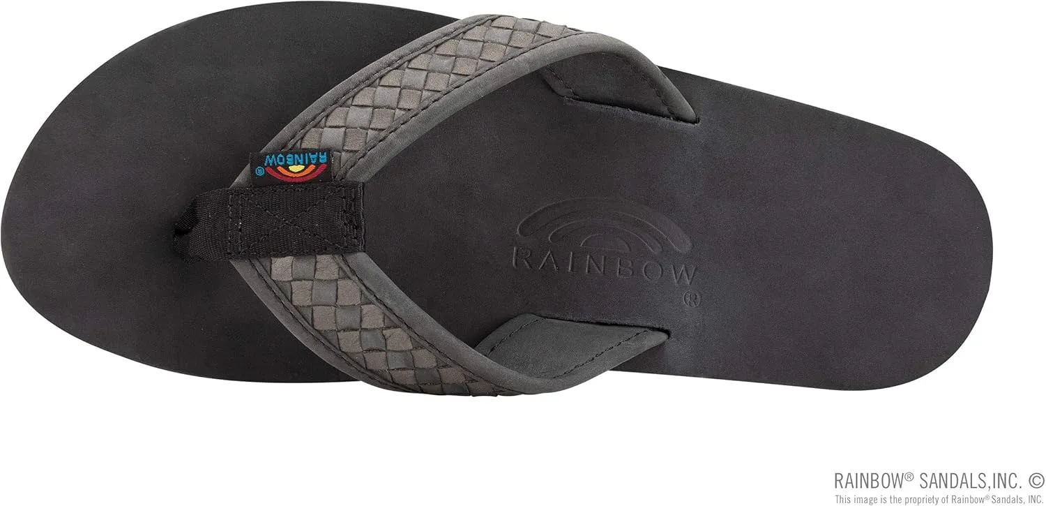 Rainbow Sandals Mens The Bentley Luxury Leather - Single Layer Arch Hand Woven Strap