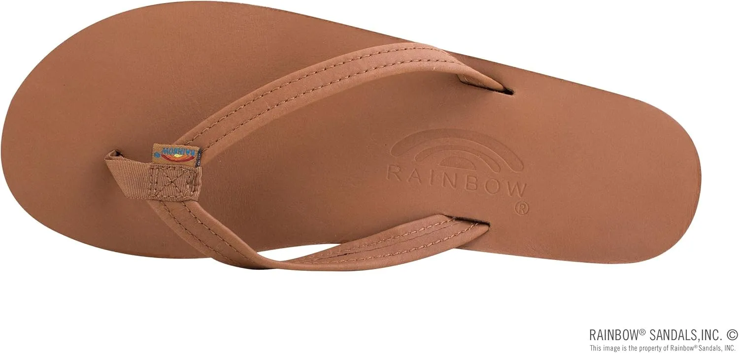 Rainbow Sandals Women's Double Layer, Narrow Strap, Leather Sandals w/Arch