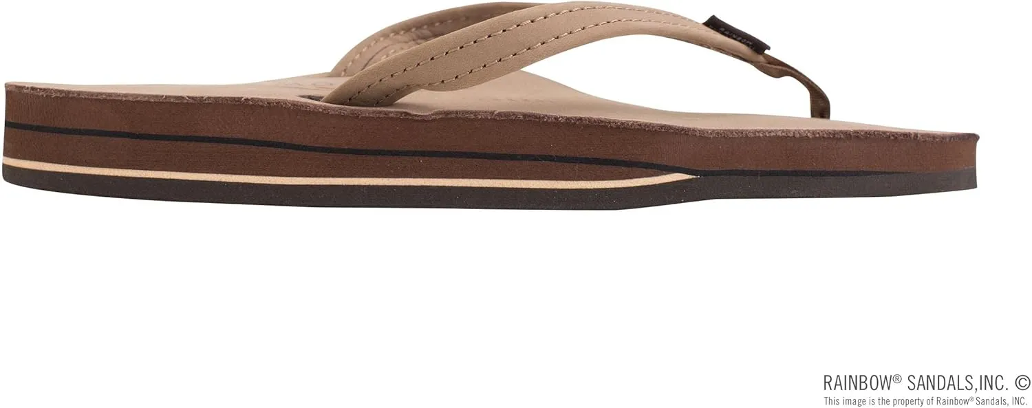 Rainbow Sandals Women's Double Layer, Narrow Strap, Leather Sandals w/Arch