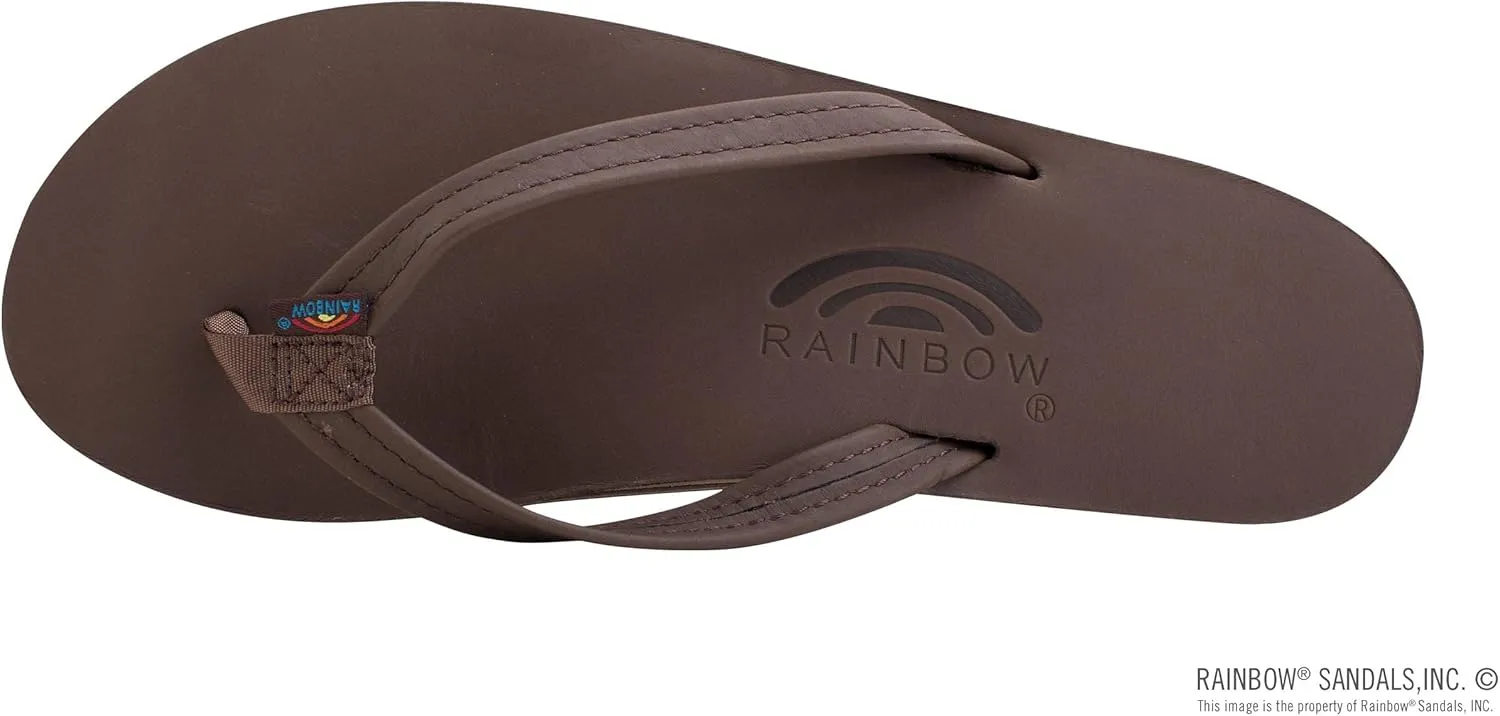 Rainbow Sandals Women's Double Layer, Narrow Strap, Leather Sandals w/Arch