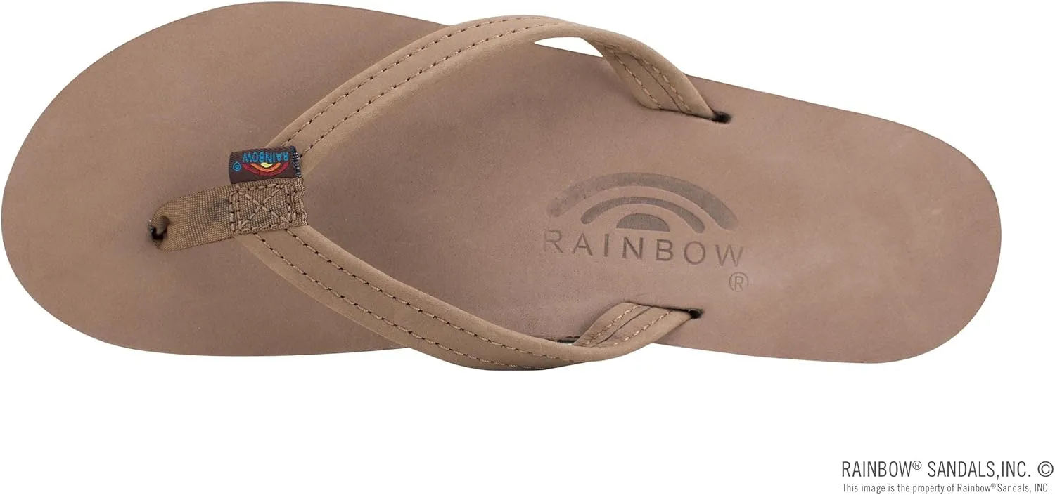 Rainbow Sandals Women's Double Layer, Narrow Strap, Leather Sandals w/Arch