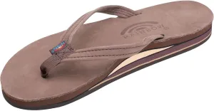Rainbow Sandals Women's Double Layer, Narrow Strap, Leather Sandals w/Arch