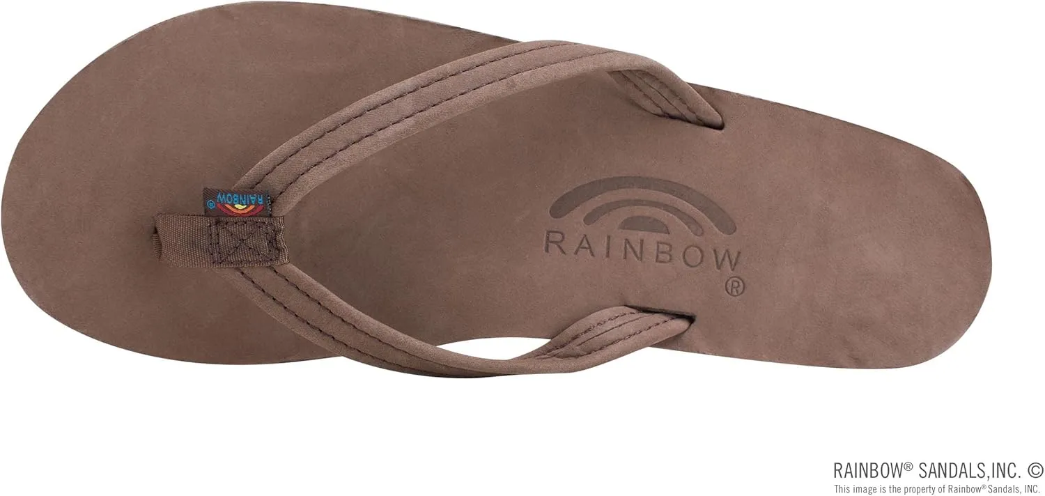 Rainbow Sandals Women's Double Layer, Narrow Strap, Leather Sandals w/Arch