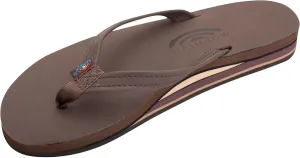 Rainbow Sandals Women's Double Layer, Narrow Strap, Leather Sandals w/Arch