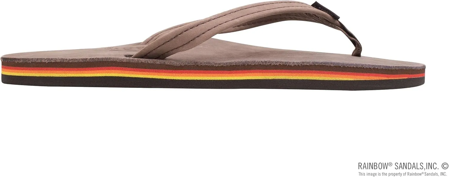 Rainbow Sandals Women's Single Layer Leather Sandal Narrow Strap