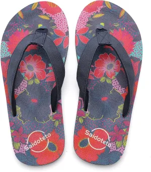 Saidoteto Boys Girls Flip Flops Child Summer Slip-on Thong Sandals Beach Pool Water Shoes(Little/Big Kid)