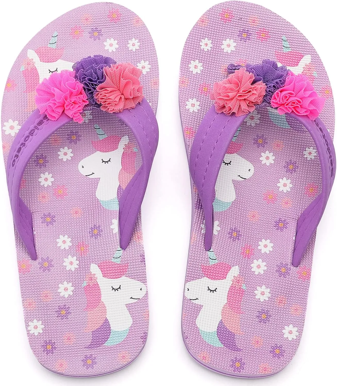 Saidoteto Boys Girls Flip Flops Child Summer Slip-on Thong Sandals Beach Pool Water Shoes(Little/Big Kid)