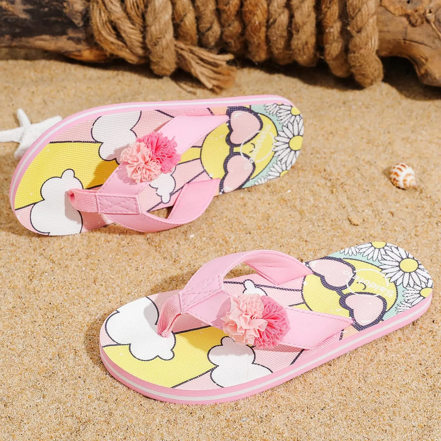 Saidoteto Boys Girls Flip Flops Child Summer Slip-on Thong Sandals Beach Pool Water Shoes(Little/Big Kid)