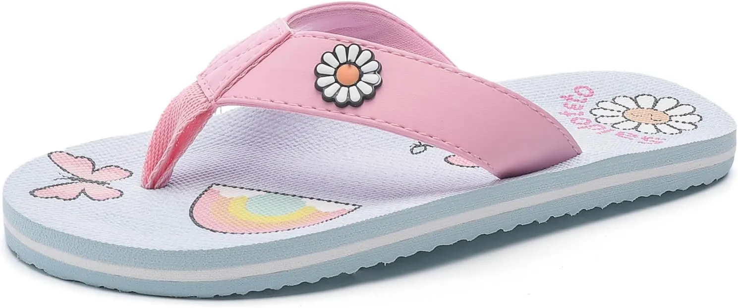 Saidoteto Boys Girls Flip Flops Child Summer Slip-on Thong Sandals Beach Pool Water Shoes(Little/Big Kid)