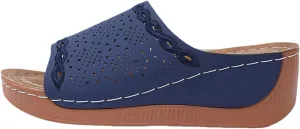 Sandals for Women Dressy Summer Ankle Strap Closed Toe Espadrille Wedge Platform Casual Shoes 2025 Retro Espadrilles Wedges Flat Open Comfortable Anti Slip Summer with Adjustable Buckle
