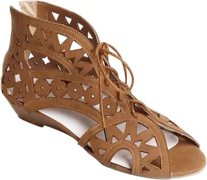 Sandals Women Dressy Summer Flat Fish Mouth Open Toe Cross Straps Lace up Hollow Slides Back Zipper Gladiator Sandals Lightweight Outdoor Ladies Shoes