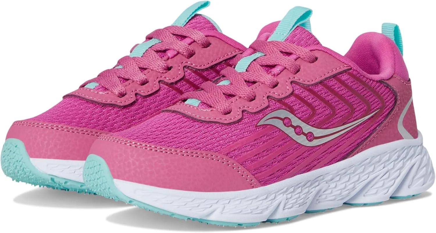 Saucony Wind 3.0 (Little Big Kid) Sneaker, Pink, 1 US Unisex