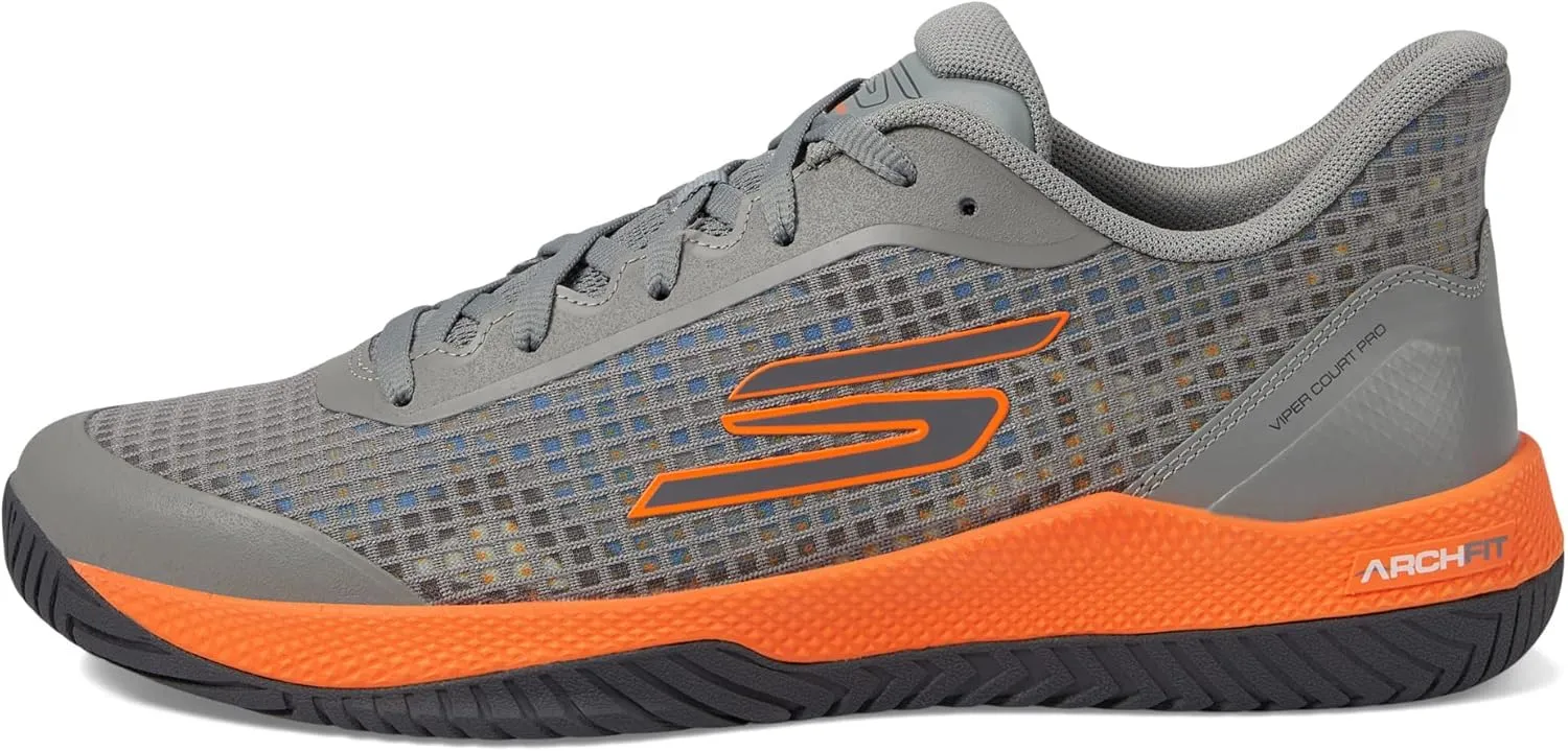 Skechers Men's Viper Court-Athletic Indoor Outdoor Pickleball Shoes with Arch Fit Support Sneaker
