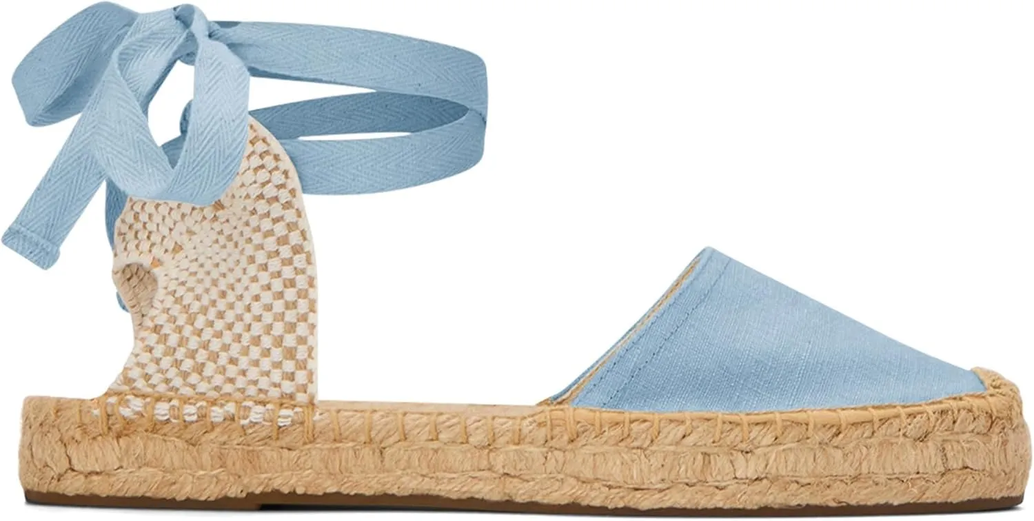Soludos Women's Lauren Lace Up Espadrille Flat Sandal