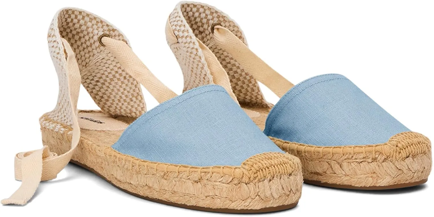Soludos Women's Lauren Lace Up Espadrille Flat Sandal