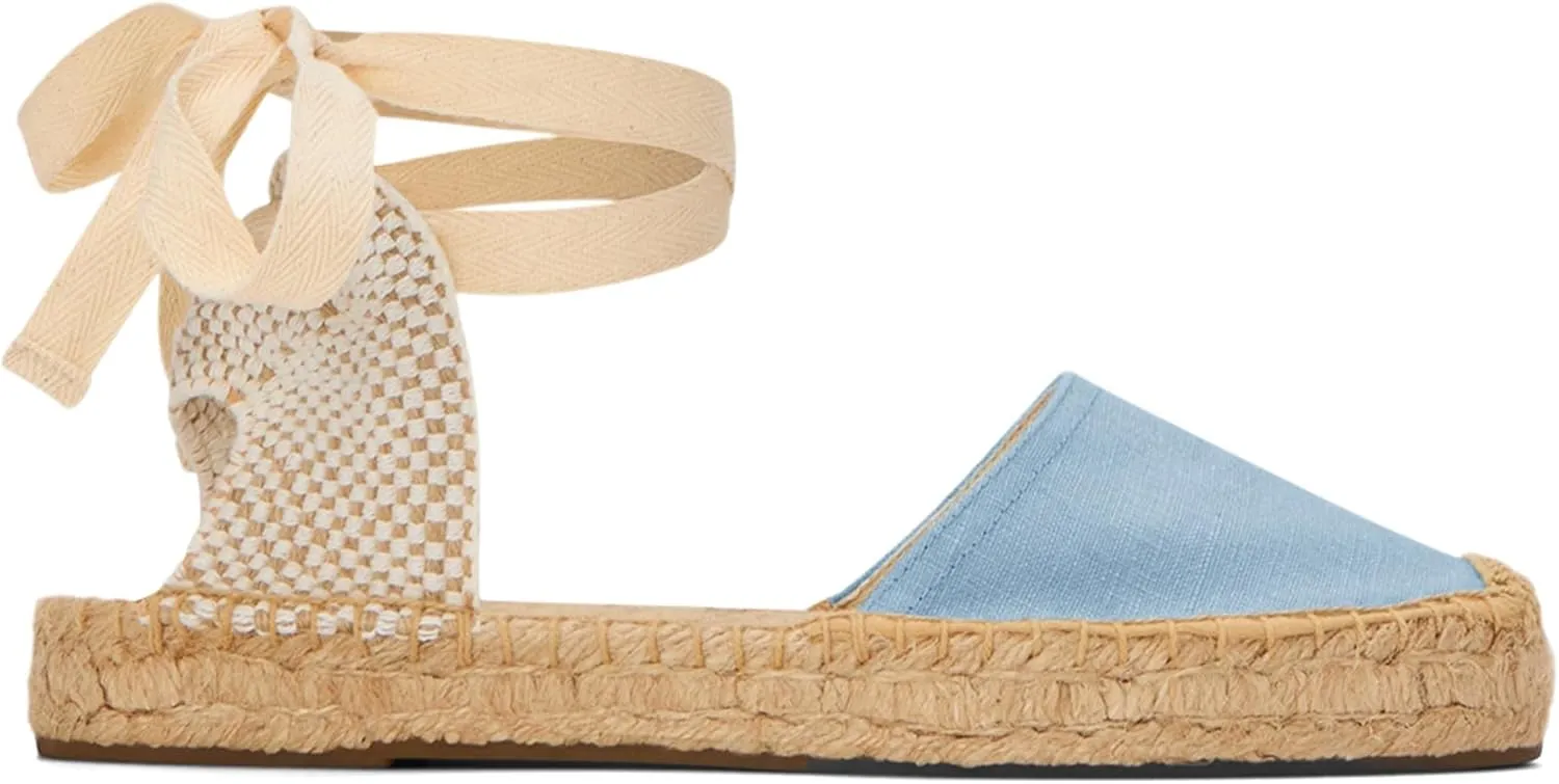Soludos Women's Lauren Lace Up Espadrille Flat Sandal