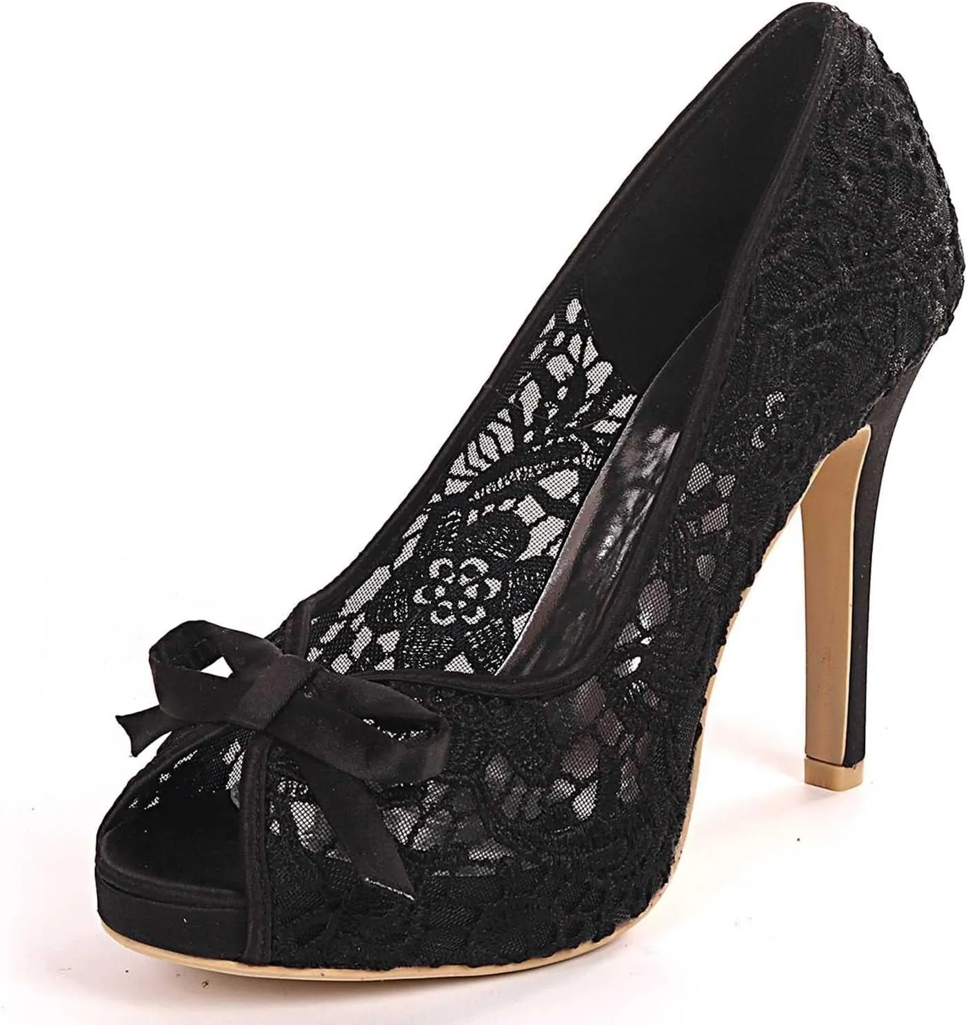 Stiletto High Heel for Women,Open Round Toe Satin Heels Comfortable Women Pumps with Bow for for Classic Wedding & Party Dress Sandals