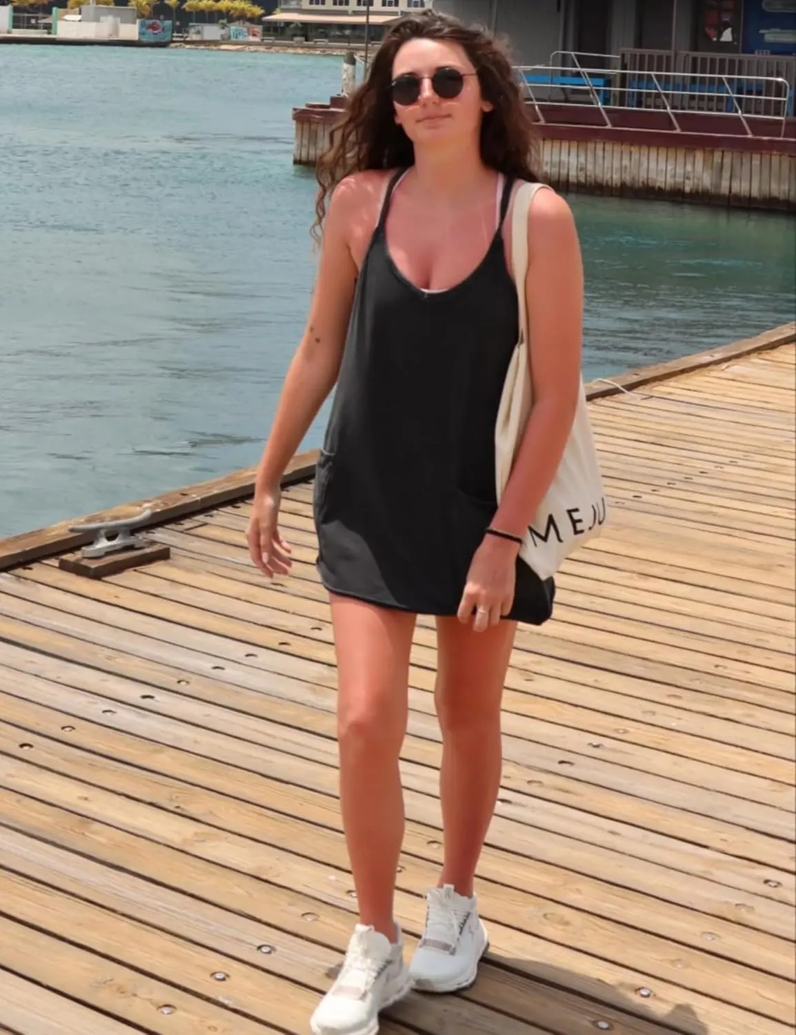 Summer Dress for Women 2025 Hot Shot Mini Romper Dresses Athletic Spaghetti Strap Tennis Dress Built in Shorts