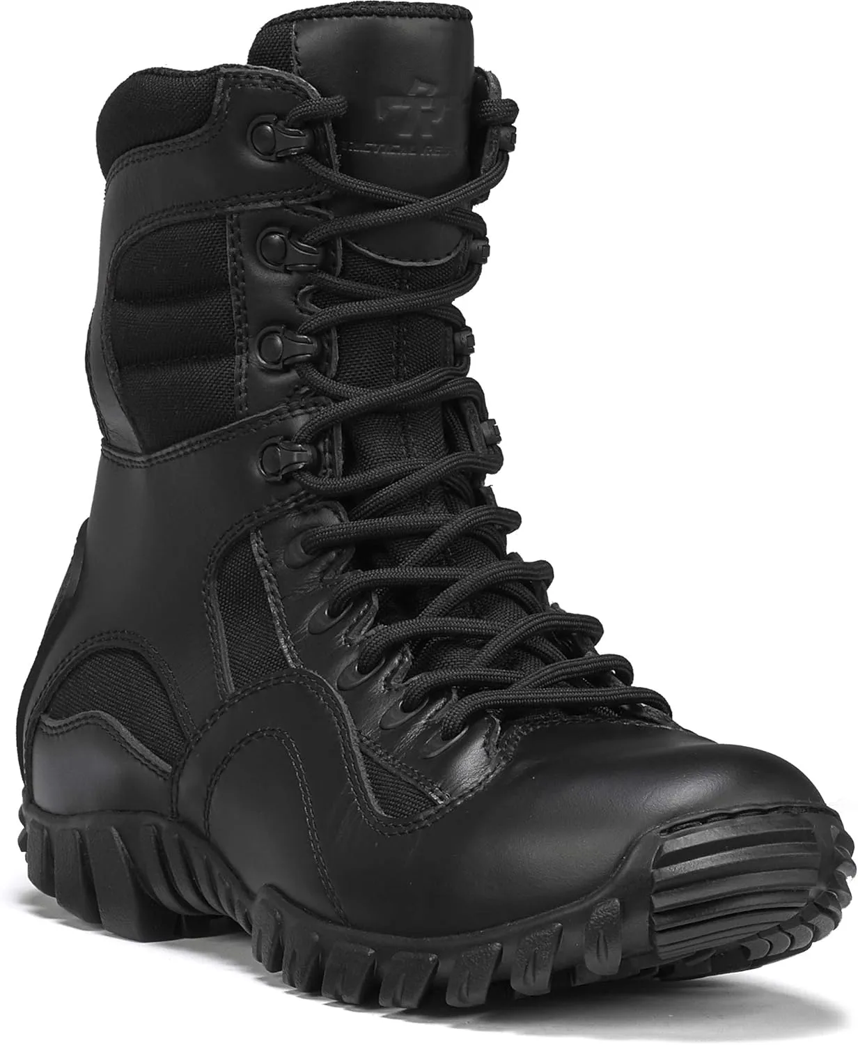 Tactical Research TR960 8” Lightweight Hot Weather Black Tactical Boots for Men - Polishable Leather Designed for Police, EMS, and Security Personnel with Vibram Ibex Outsole