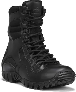 Tactical Research TR960 8” Lightweight Hot Weather Black Tactical Boots for Men - Polishable Leather Designed for Police, EMS, and Security Personnel with Vibram Ibex Outsole