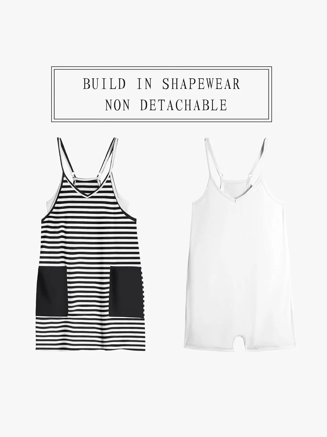 TARSE Athletic Dress for Women Casual Sleeveless Spaghetti Strap Sundress Workout Short Tennis Dress with Pockets